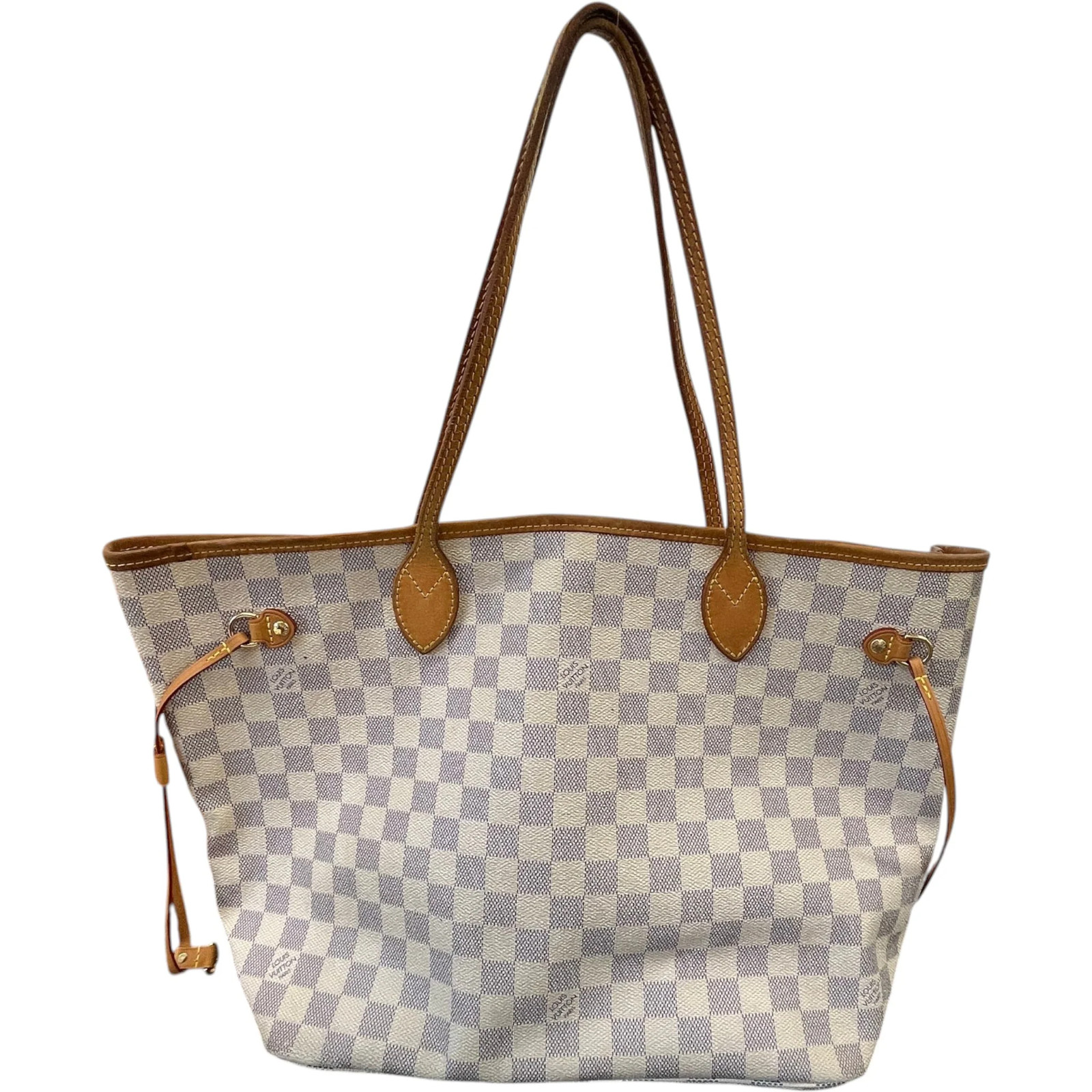 Louis Vuitton Women's Damier Azur Neverfull MM Tote Bag White