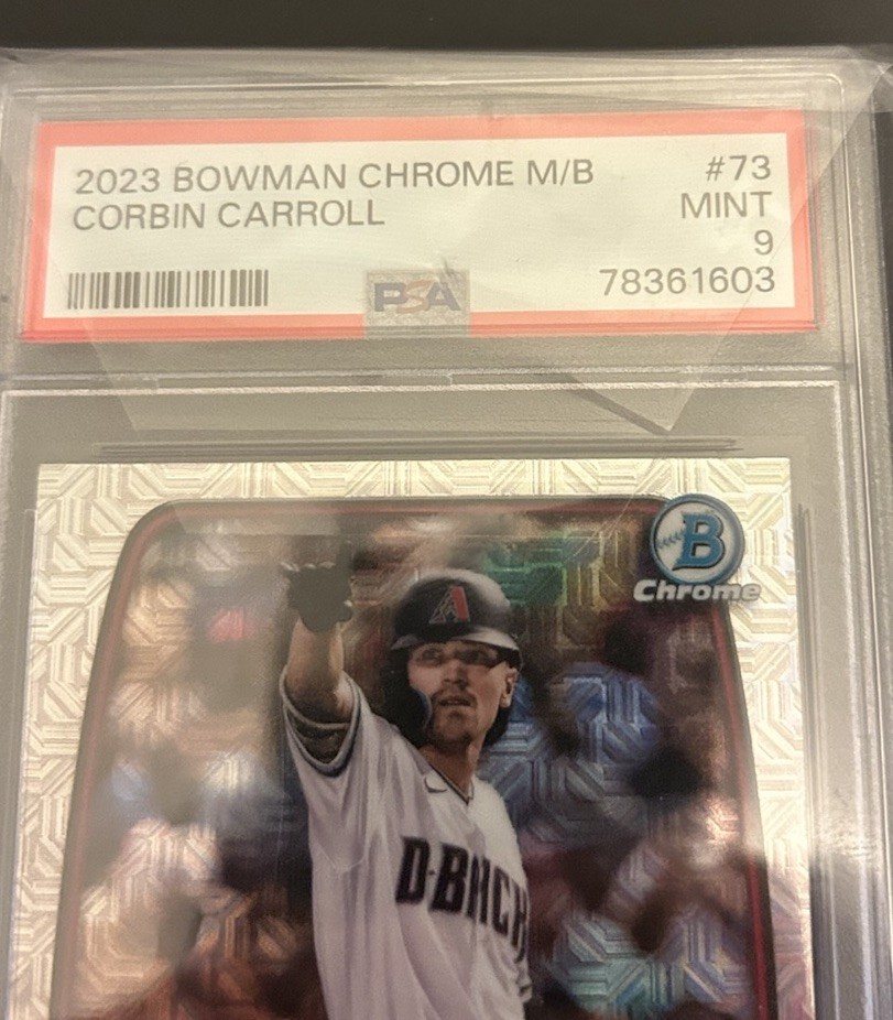 CORBIN CARROLL 2023 BOWMAN CHROME MOJO REFRACTOR ROOKIE - PSA 10 view 4
