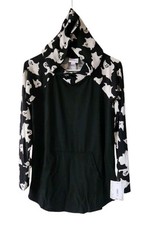 Lularoe Ghosts Small Amber Lightweight Hoodie Halloween Black White VHTF NEW