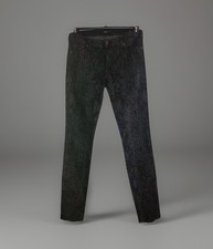 7 for All Mankind Womens Black Jean Jeggings Five Pockets Animal Print Size 31