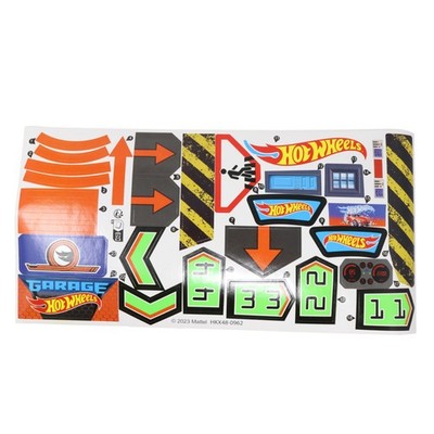 Replacement Sheet of Labels for Hot-Wheels Ultimate Garage Die-Cast Vehicle
