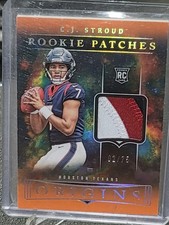 2023 ORIGINS C.J. STROUD ROOKIE PATCHES ORANGE 3 COLORED PATCH /75