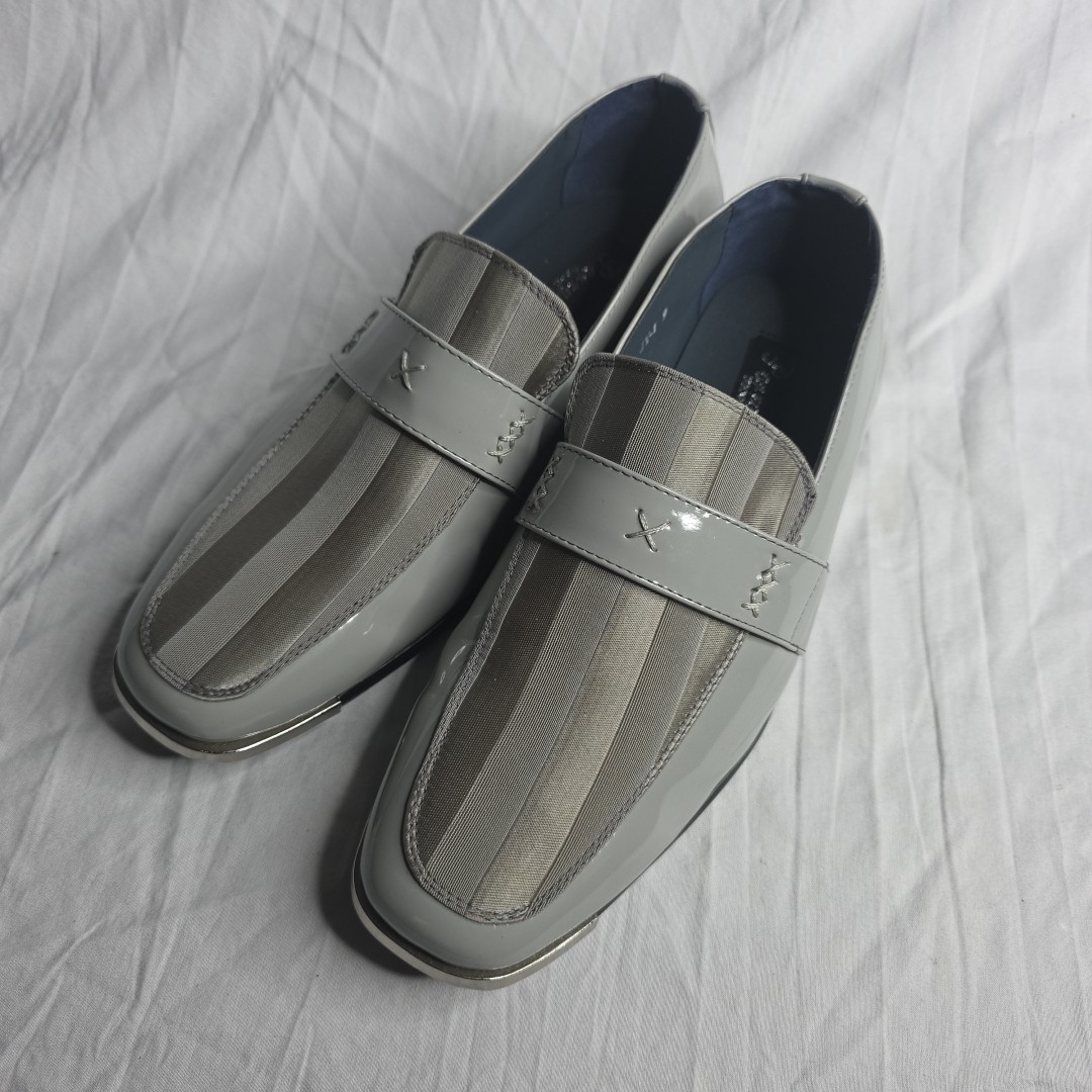 Gray Men's Dress Shoes Parrazo Designed in Italy Size 9 (AZV)