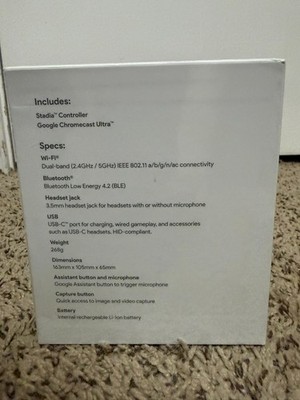 Google Stadia Premier Edition   Brand New Sealed (Collector s Item)