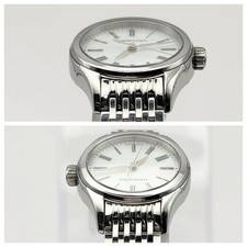 HAMILTON Valiant Women's Watch Shell Dial Roman Quartz New Battery Excellent Con 11