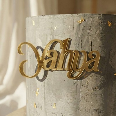 Personalisierter Name & Wort Feier Torte Name und Wort Charm Acryl 3mm dick