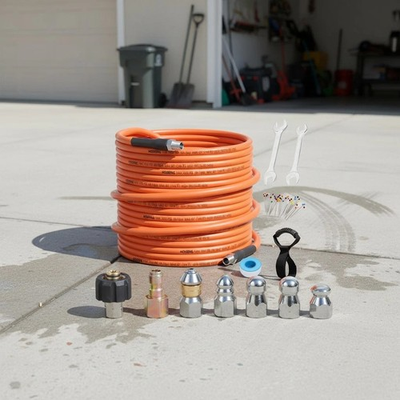 #ad Complete 100FT Drain Cleaner Kit 5800 PSI with Rotating Nozzle amp; Accessories $140.00