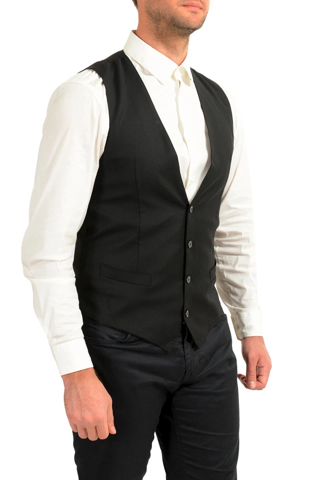 Chaleco con botones Dolce & Gabbana para hombre estampado geométrico 100 % lana EE. UU. 38 IT 48 Foto 2 de 4