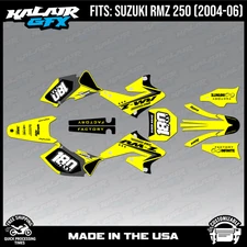 Graphics Kit for SUZUKI RMZ250 2004 2005 2006 QUANTUM-Yellow