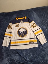 Carter Hutton Buffalo Sabres Autographed Fanatics Jersey Mens Large White Yellow