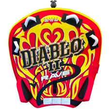 RAVE Sports Diablo II Boat Towable Tube - Inflatable Boating Tube for 1-2 Riders