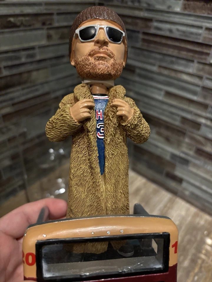 Chris Long Philadelphia Eagles Fur Coat Parade Super Bowl Bobblehead NFL - Image 3 of 4