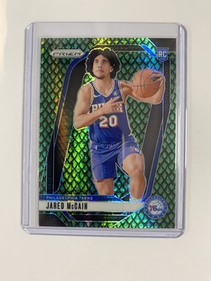2024-25 Panini Prizm - Jared McCain #222 Jade Dragon Scale Prizm /48 (RC)