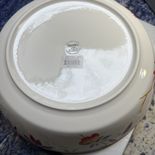 SPODE LUCIA SERVING BOWL 11” FLORAL MULTICOLOR; NEW & GIFT BOXED; BEAUTIFUL - Picture 9 of 19