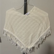 Kids Cream Cape with Fringe