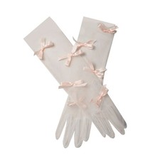 Bows Performances Glove Meshes Bows Flower Lace Gloves Sun Protecting Arm Sleeve