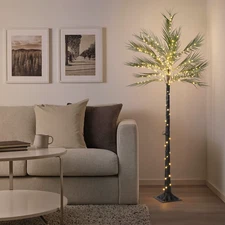 6Ft Artificial Phoenix Palm Tree with Lights - Realistic Fake Tropical Tree with