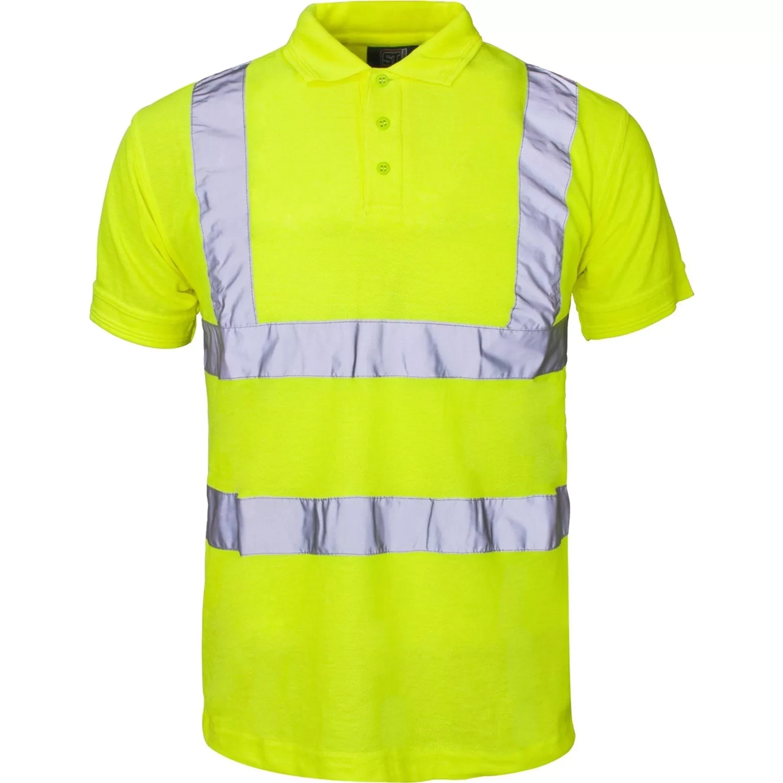 SuperTouch Work Hi Vis Viz Yellow High Visibility Workwear Polo Shirt - Small