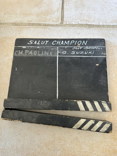 Clap cinéma original "Salut Champion"réalisé par C. Paolini - 1981 - Photo 1/1