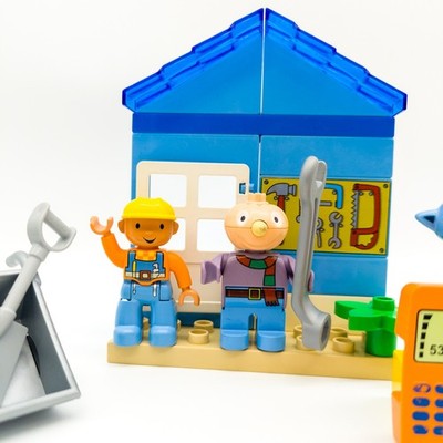 LEGO DUPLO Bob der Baumeister Knolle Figur Haus Werkzeug Schubkarre MOC