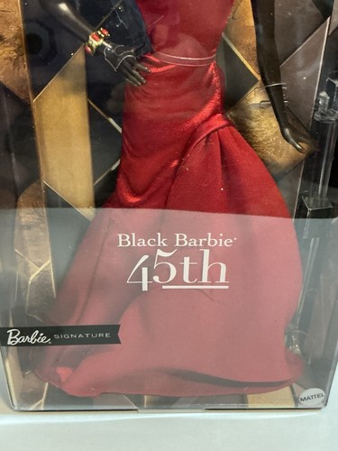 Mattel Barbie Signature Black Barbie 45th Anniversary By Kitty Black Perkins NIB - Picture 4 of 5