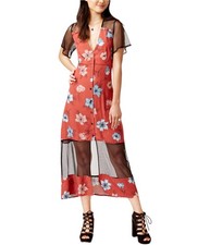 MinkPink Womens Mesh-Inset Maxi Dress