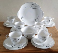 Vintage Shelley Stirling Shape Part Tea Set pattern 14190