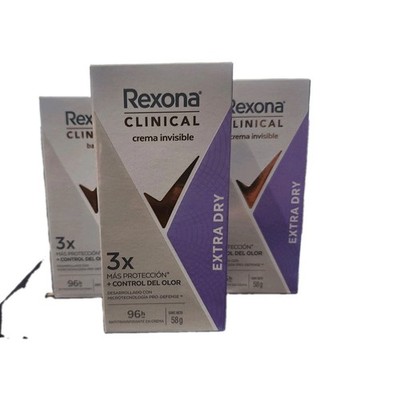 Rexona 3pk Antiperspirant Clinical cream for Women Extra Dry 58 g each