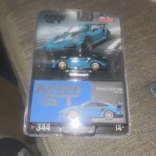 Mini GT Porsche 911 GT2 RS Weissach Package Miami Blue #344 Gorgeous Model NEW