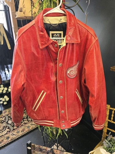 Vintage 90s Detroit Red Wings Varsity Jacket NHL Hockey Mirage Sz M Beautiful