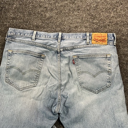 Levi’s 501 Button Fly Jeans Men’s 40x30 Light Wash Distressed Worn-In - Picture 10 of 12