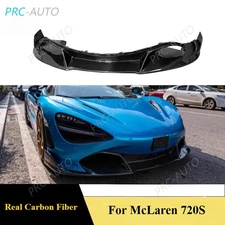 For McLaren 720S 2017-2023 Real Carbon Fiber Front Bumper Splitter Lip Diffuser 