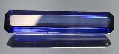 Blue Sapphire Long Emerald Cut 32-34 Ct Natural Certified Loose Gemstone SP405