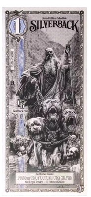 純銀 銘板 fine silver 8.6 gアクリル カプセル付 2025 2025 Silverback Hades Olympus 1/1000th Oz .999 Pure Silver Note