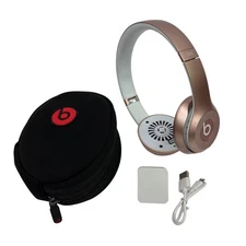 Beats Solo2 Wireless On-Ear Headphones Rose Gold B0534 – Tested, No Earpads