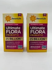 Renew Life Ultimate Flora Women's Care 25 Billion Probiotic 30 capsules Lot of 2