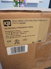 KB Electronics KBAC-27D Adjustable Frequency Drive, 9520 (9520W), 1/8-2HP, NEMA