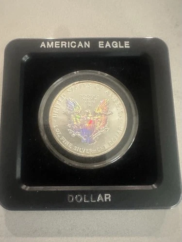 2005 Nice American Silver Eagle 1 oz Coin, Rare Amazing Toning Proof NO RESERVE!