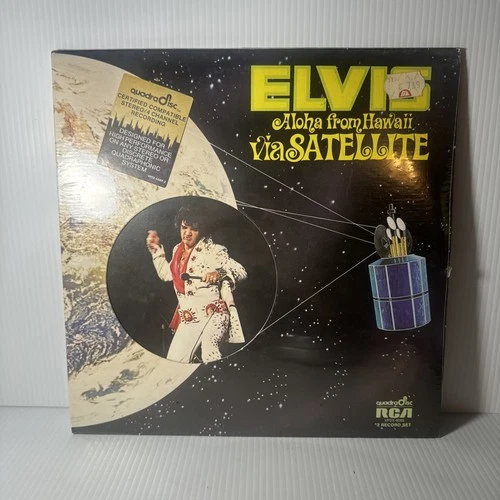 VTG SEALED Elvis Presley Aloha from Hawaii Via Satellite Vinyl LP with Sticker