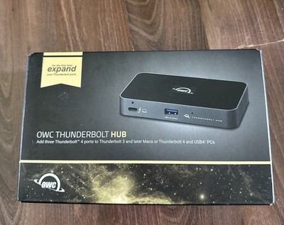 OWC Thunderbolt Hub Docking Station, Grey/Black, Thunderbolt 4, USB-A