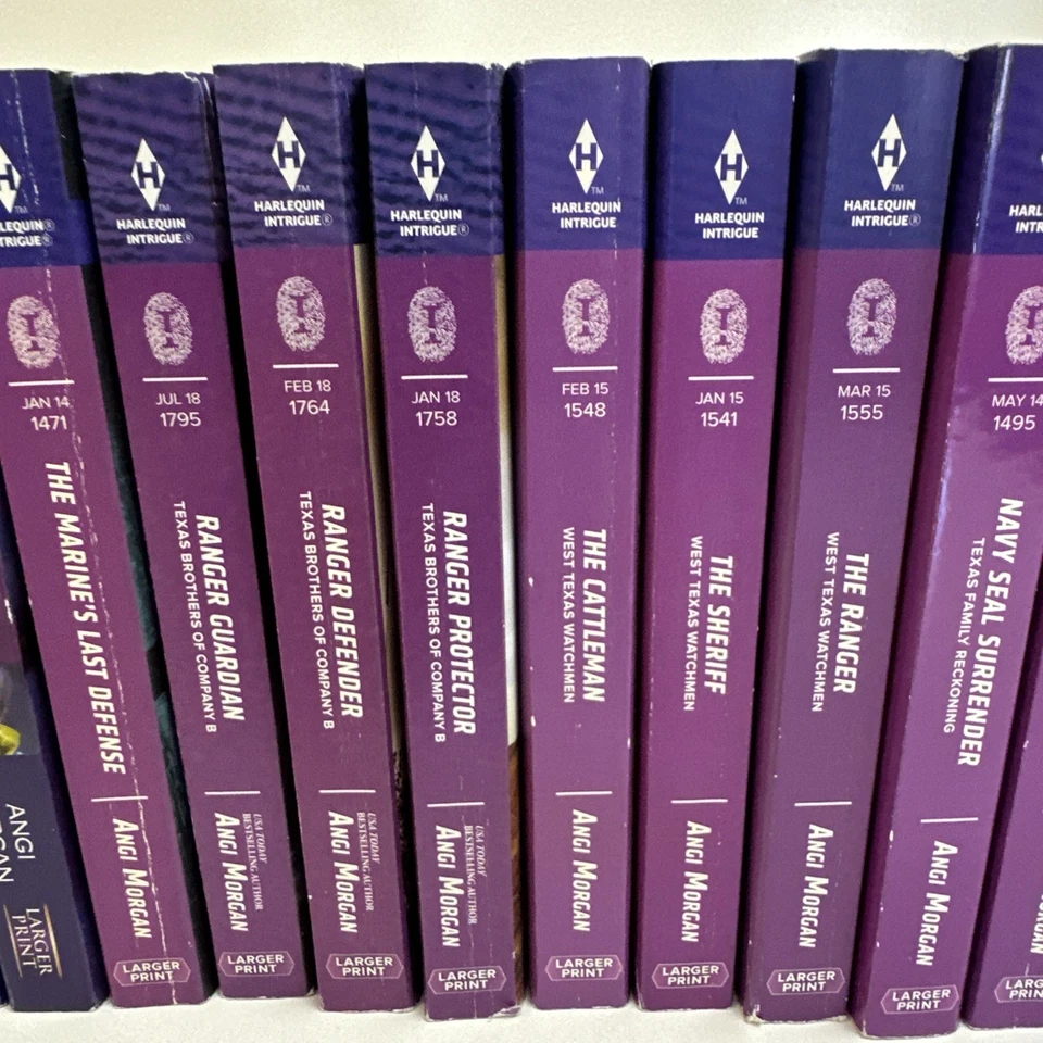 Harlequin Intrigue Books ANGI MORGAN Romance Texas Cowboy Suspense PB Lot of 17 - Image 3 of 4