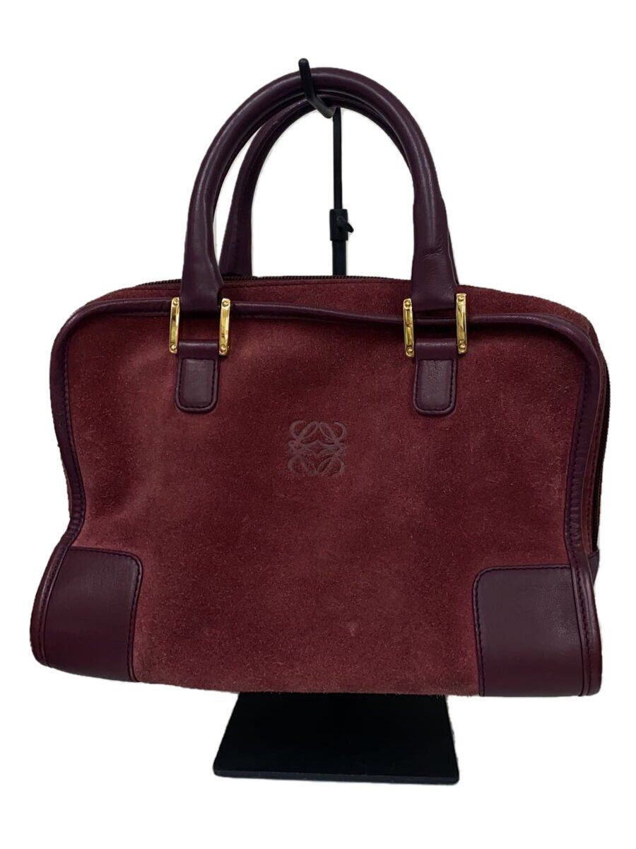 LOEWE Handbag Suede Bordeaux Used