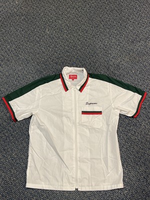 supreme zip up work shirt