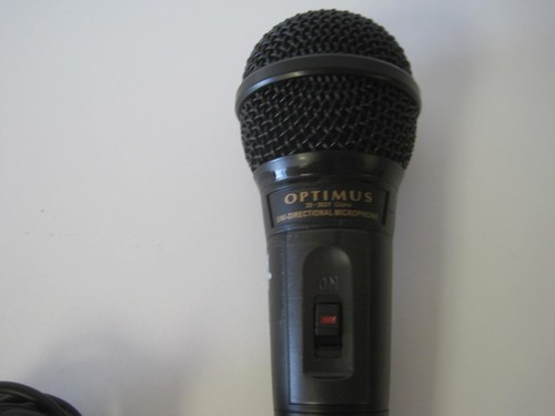 Optimus Unidirectional Dynamic Microphone Mdl. 33-3021 Corded Mic Tested - Picture 2 of 8