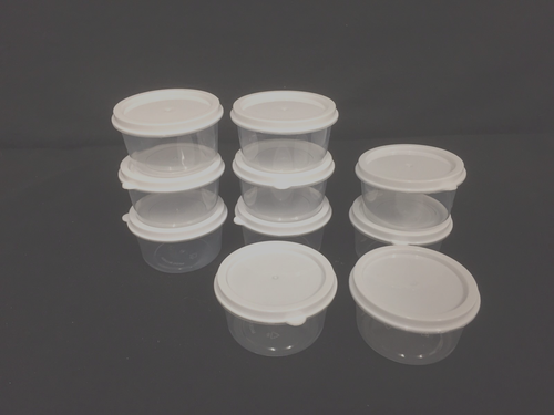 50pc 85ml Plastic Small ROUND Storage Container Wt WHITE Lid 6.5X3.5cm box BULK - Picture 4 of 7