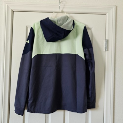 UNDER ARMOUR Boys Project Rock Legacy Hooded Wind Jacket Navy SELECT SIZE NEW - Picture 8 of 18
