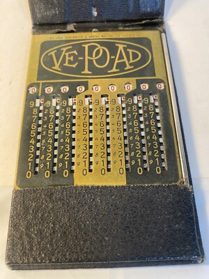 #ad 1935 Ve Po Ad Pocket Adding Machine Calculator Made In Chicago Off Grid Ready $25.87