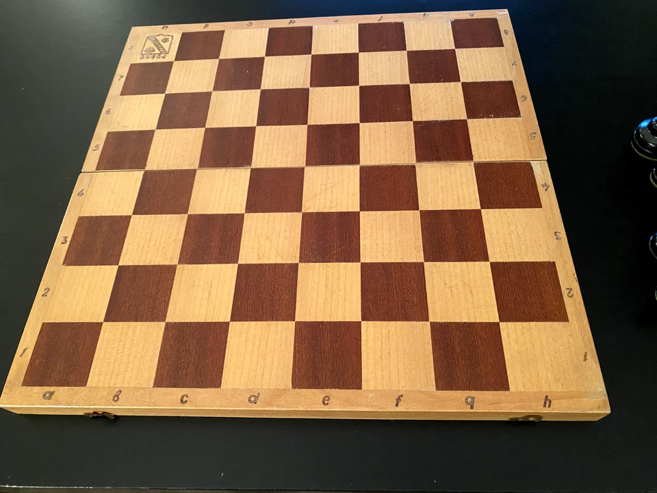 Juego de ajedrez de madera soviético Botvinnik-Flohr c.1950 Foto 2 de 4