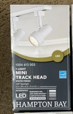 Hampton Bay 1-Light White Integrated LED Linear Track Lighting Mini Step