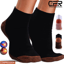 Copper Compression Socks Women Men Arch Support Plantar Fasciitis Running Ankle